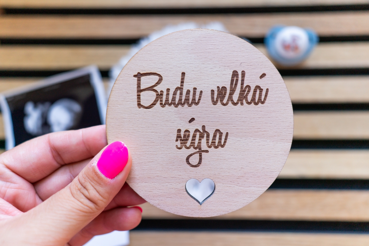 Oznamovací kartička - Budu velká ségra