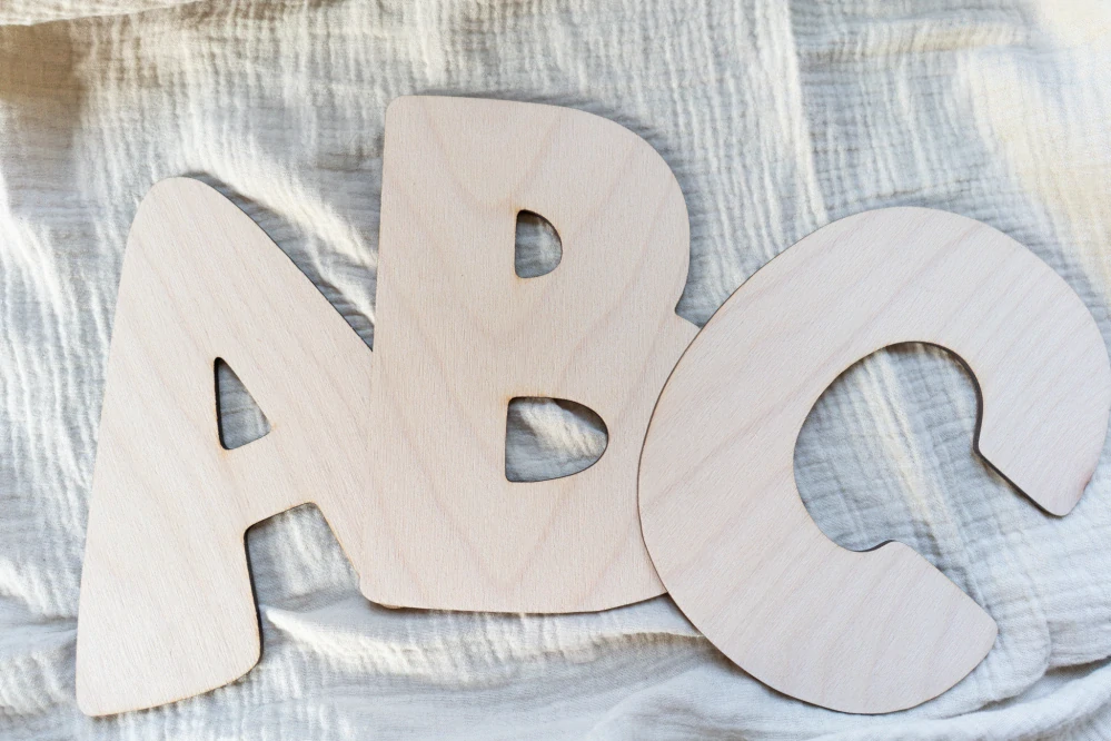 Písmena ABC na zeď