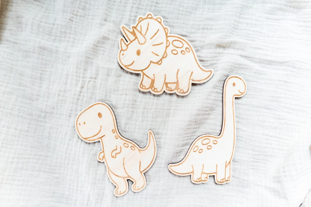 Sada dřevěných dinosaurů