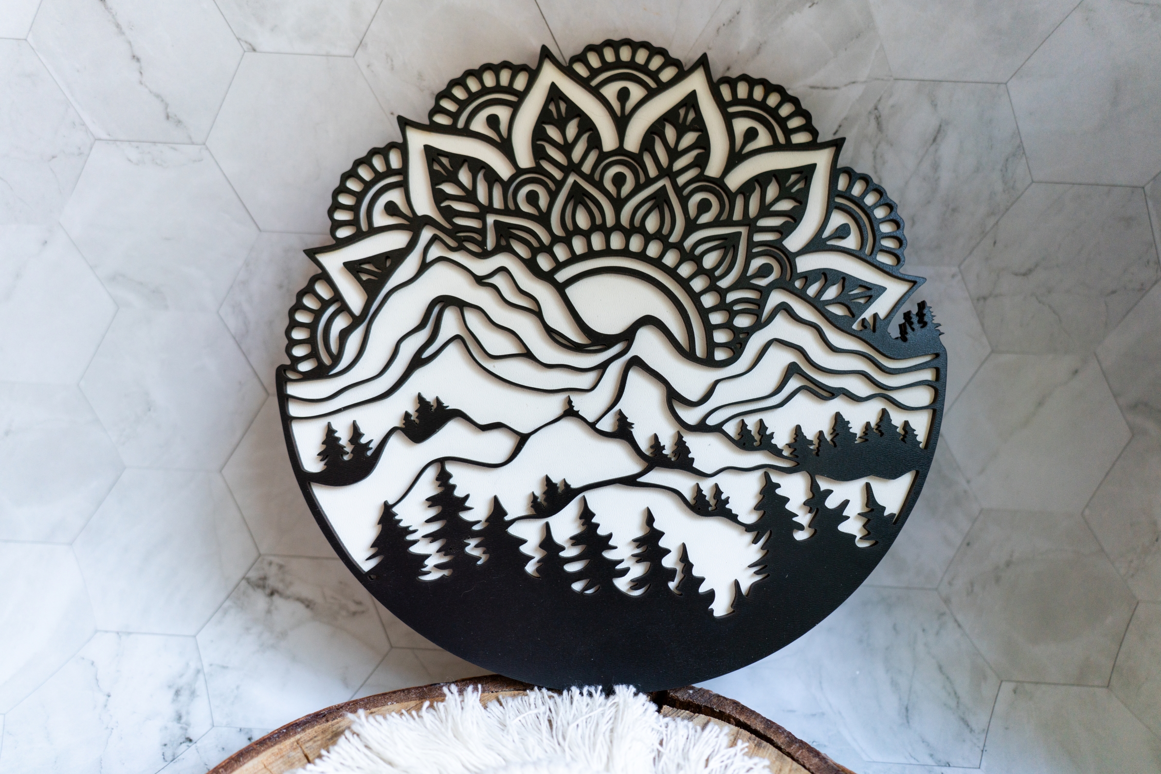 Vrstvená mandala "Horské útočiště"