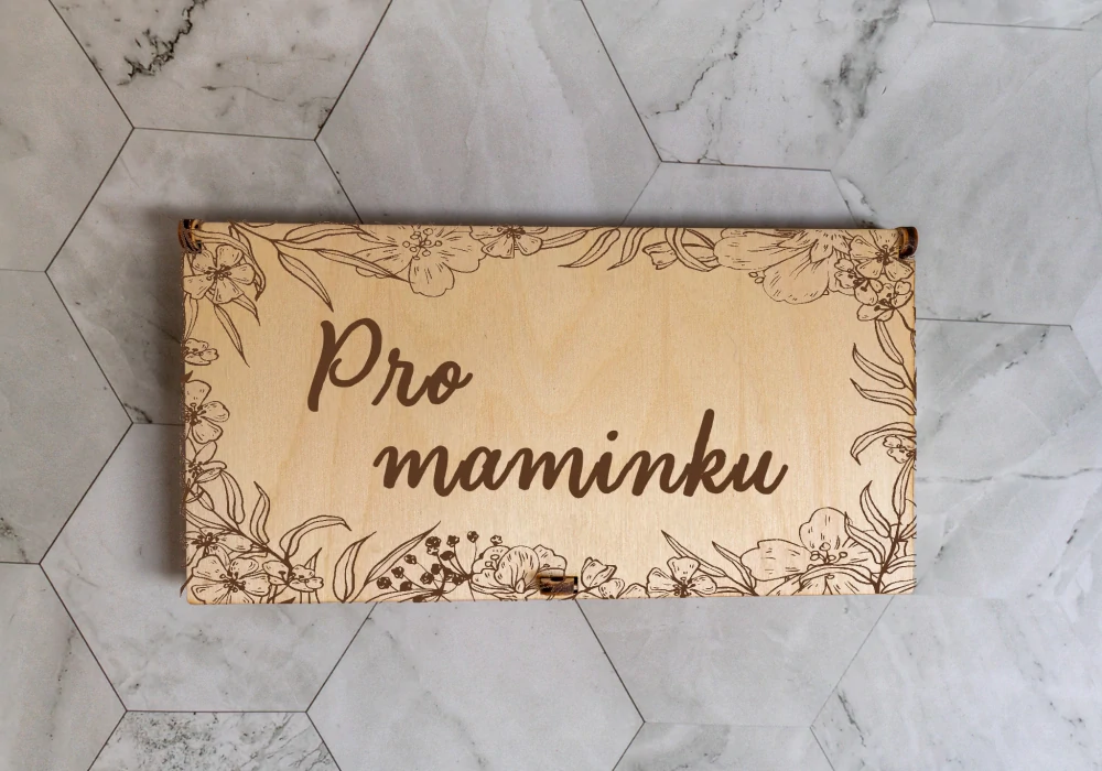 Dřevěná dárková krabička na peníze