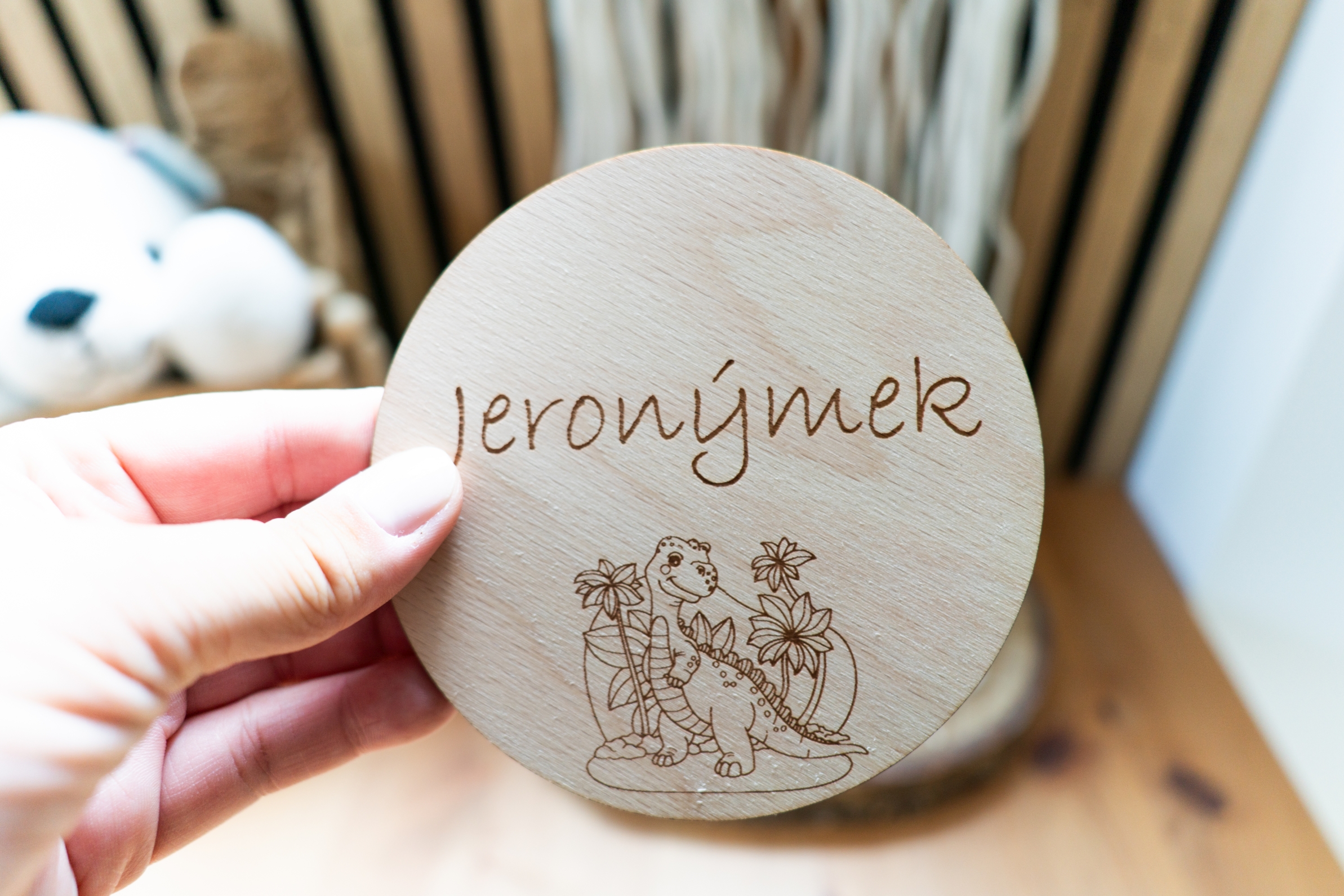Personalizovaná dekorace "Dinosauří kamarád"