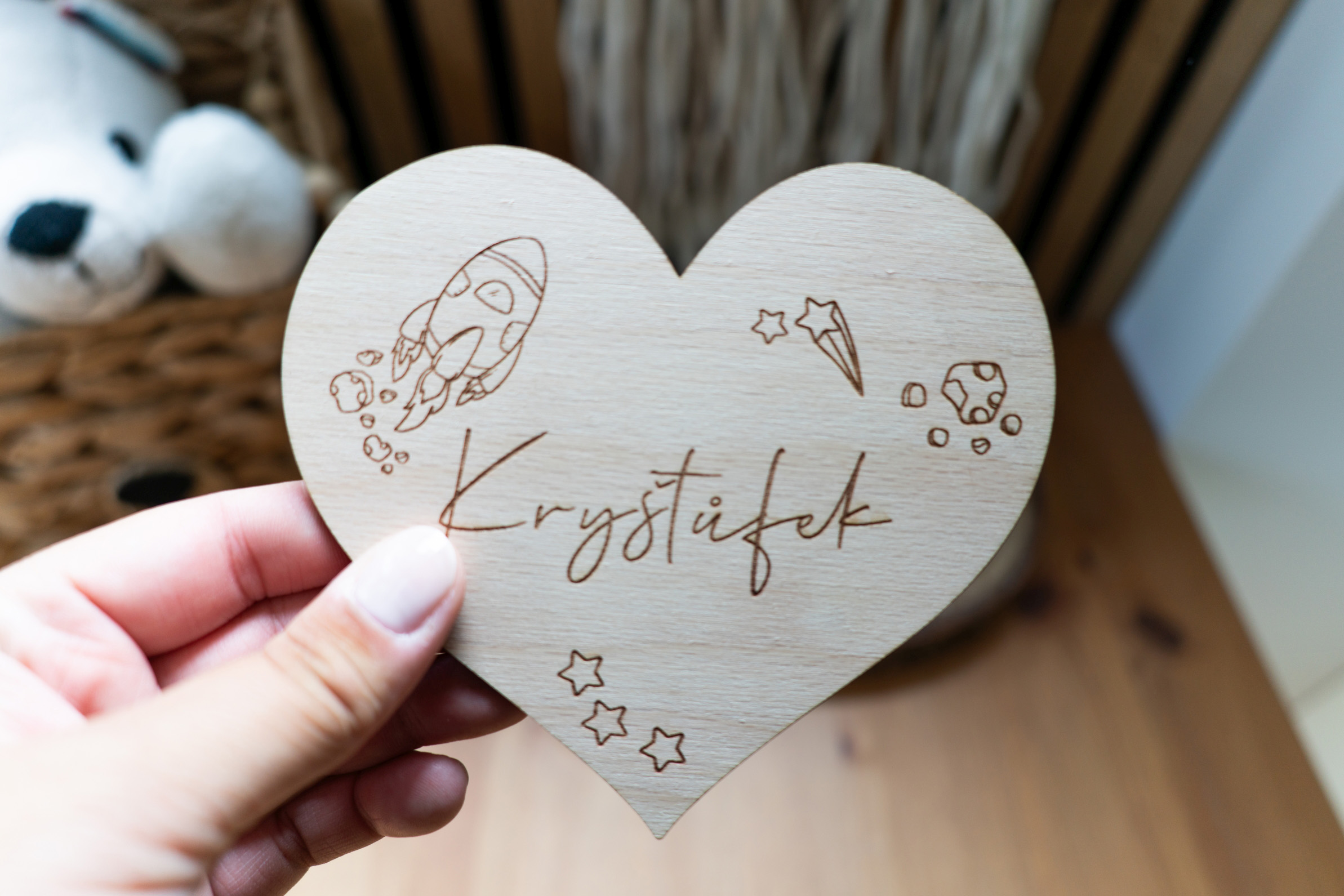 Personalizované srdce "Vesmírný průzkumník"